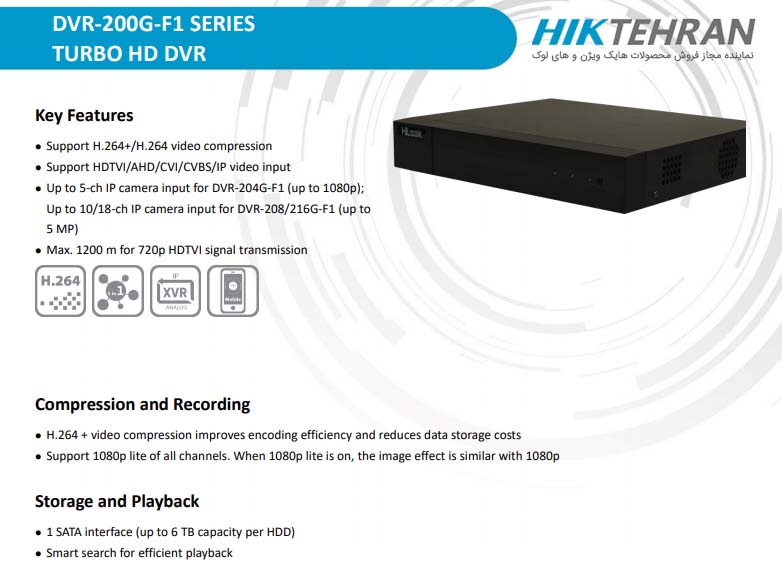 توضیحات کامل راجب دستگاه DVR هایلوک مدل DVR-216G-F1