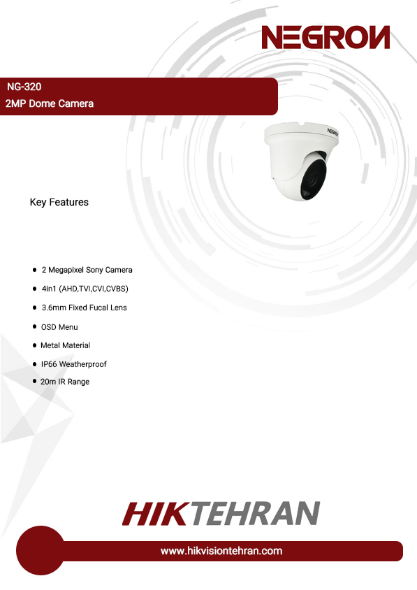 دوربین مداربسته نگرون مدل NG-320
